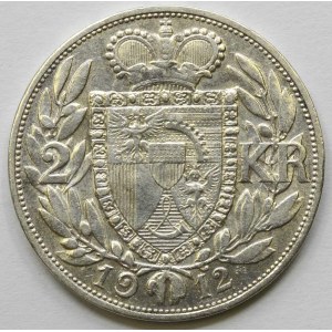 Liechtenstein . Johann II. (1858-1929). 2 K 1912. KM-3