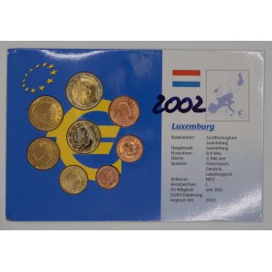 Sada oběžných mincí Lucemburska 2002, papírový obal