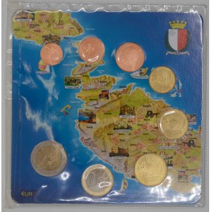 Sada oběžných mincí Malty 2008 Numismata Mnichov, plastový obal