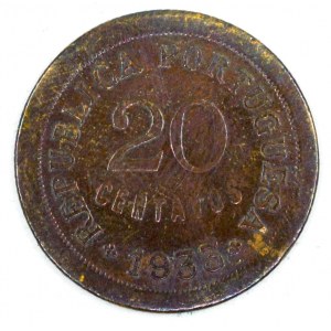 20 centavos 1933. KM-3