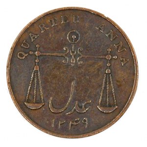 Indie - Britská - Bombay pres . ¼ anna 1833. KM-233.4