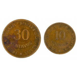 30 + 10 centavos 1958. KM-30, 31