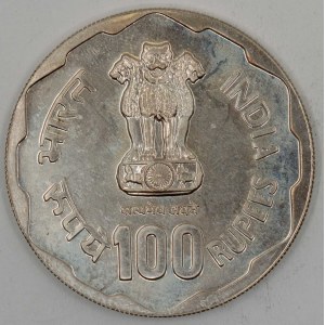 Indie, rep.  100 rupie 1980 Rural womens advanc. KM-275