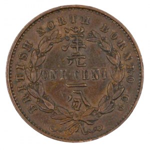 Indonesie - Britské Severní Borneo.  1 cent 1890 H. KM-2