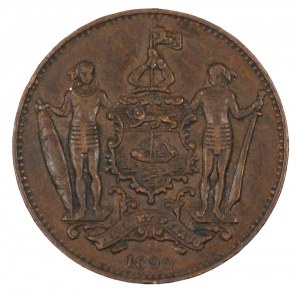 Indonesie - Britské Severní Borneo.  1 cent 1890 H. KM-2