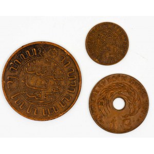 Indonesie - Nizozemská Východní Indie.  2 ½ cent 1945 P, 1 cent 1945 P, ½ cent 1945 P. KM-316, 317, 314...
