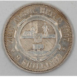 J.A.R. - Jižní Afrika.  2 šilink 1897. KM-6