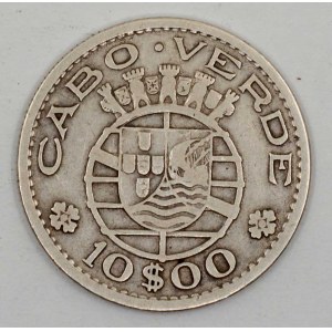 Kapverdy.  Portugalská správa. 10 escudo 1953. KM-10