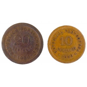 20 + 10 centavos 1930. KM-2, 3