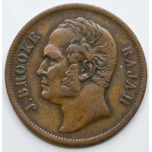 Malajsie - Sarawak.  J. Brooke (1803-69). 1 cent 1863. KM-3