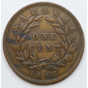 Malajsie - Sarawak.  J. Brooke (1803-69). 1 cent 1863. KM-3