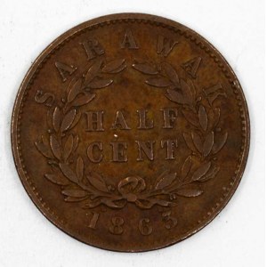 ½ cent 1863
