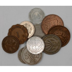 Kypr.  Lot mincí staré měny z let 1944-1981
