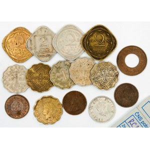 Indie - Britská.  Lot mincí z let 1886-1947