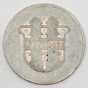 Slovensko.   Bratislava.  Závodní jídelna fy SLOVNAFT n.p., číslováno (č. 1697). Al 30,3 mm.  lak...