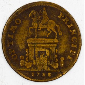 Staré zahraniční tokeny.  Francie.  Ludvík XVI. Token s let. 1782. Mosaz 24 mm