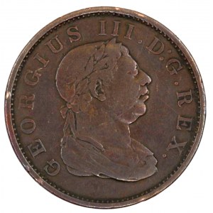 Jiří III.  ESSEQUEBO & DEMARARY token 1 stiver 1813. KM-10.  nedor.