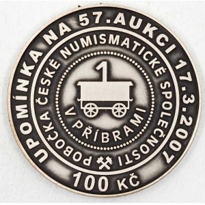 Žeton na aukci č. 57 (17.3.2007). Ag 0.925 30 mm. ČNM-A33/48a