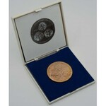 100 let mincovního nálezu v Ascherlebenu 1888 - 1988. Veduta města z r. 1850, opis / 3 mince, opis. Sign. König...