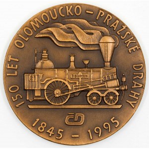Kalvoda.  150 let Olomoucko - Pražské dráhy 1845 - 1995. Parní lokomotiva, opis / portrét Jana Pernera, opis...