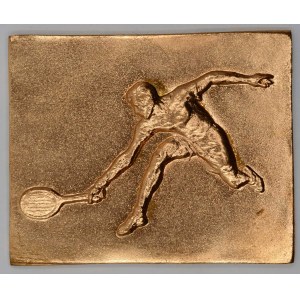 Plaketa - 19.ročník tenis Zvolen 1981. Bronz zlac. 65 x 52 mm