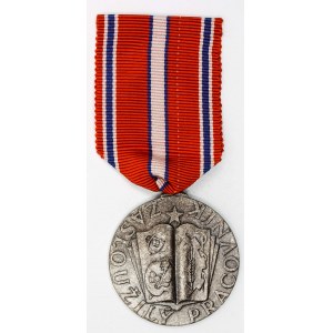 Medaile Ministerstva školství ČSR - Zasloužilý pracovník. BK 40 mm, stuha