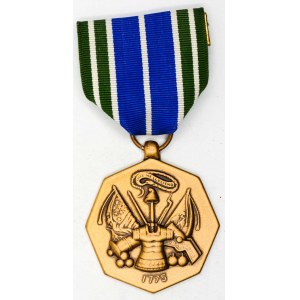 Medaile Army Achievement Medal. Bronz, stuha, stužka, miniaturní kovová stužka, orig. etue