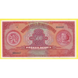 500 Kč 1929, s. F. H-23cS1. perf. SPECIMEN