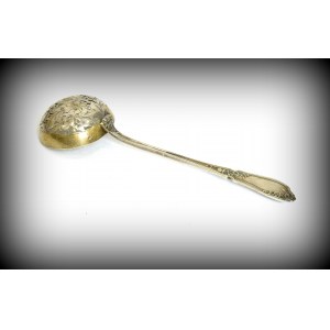 France, Skimmer spoon with vegetable engraving