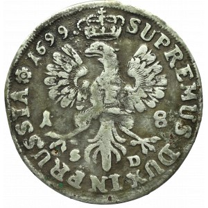 Germany, Preussen, Friedrich III, 18 groschen 1699, Konigsberg