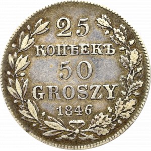 Poland under Russia, Nicholas I, 25 kopecks=50 groschen 1846