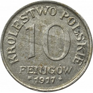 Kingdom of Poland, 10 pfennig 1917