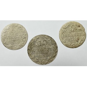 Zabór rosyjski, zestaw 5 groszy 1816 i 5-10 groszy 1840