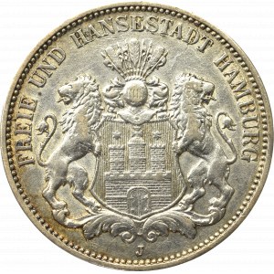 Germany, Hamburg, 3 mark 1908