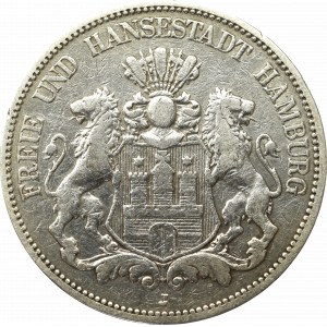 Germany, Hamburg, 5 mark 1876