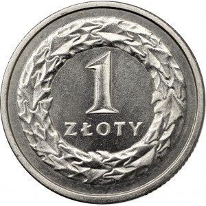 III RP, 1 złoty 1995 - wypukły napis PRÓBA