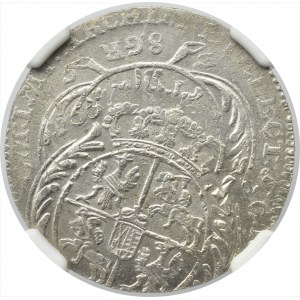 August III Sas, 8 groszy 1753 - EFEKTOWNY DESTRUKT - NGC MS62