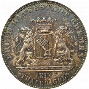 Germany, Bremen, Thaler 1863 - 50 years of liberation of Germany NGC MS64