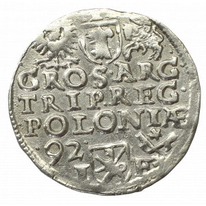 Zygmunt III Waza, Trojak 1592, Poznań - błąd SIG•I