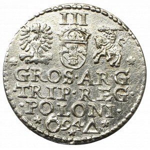 Zygmunt III Waza, Trojak 1594, Malbork - nieopisany