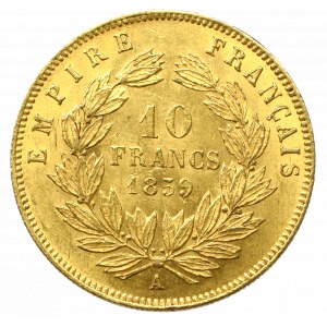 Francja, 10 franków 1859 A