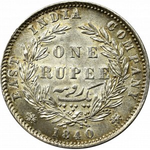 British India, 1 rupee 1840