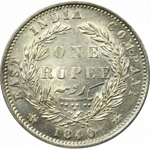 British India, 1 rupee 1840