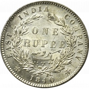 British India, 1 rupee 1840