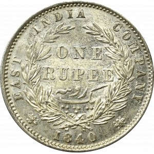 British India, 1 rupee 1840