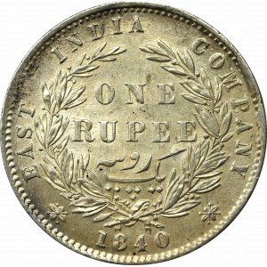 British India, 1 rupee 1840