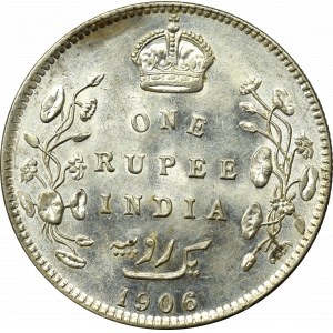 British India, 1 rupee 1906
