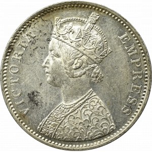 Indie brytyjskie, 1 Rupia 1877, Kalkuta