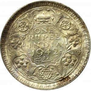 British India, 1 rupee 1942, Mumbay