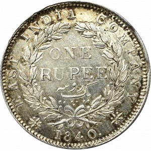 British India, 1 rupee 1840